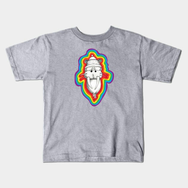 OG Walrus Monkey God Kids T-Shirt by strangemenagerie